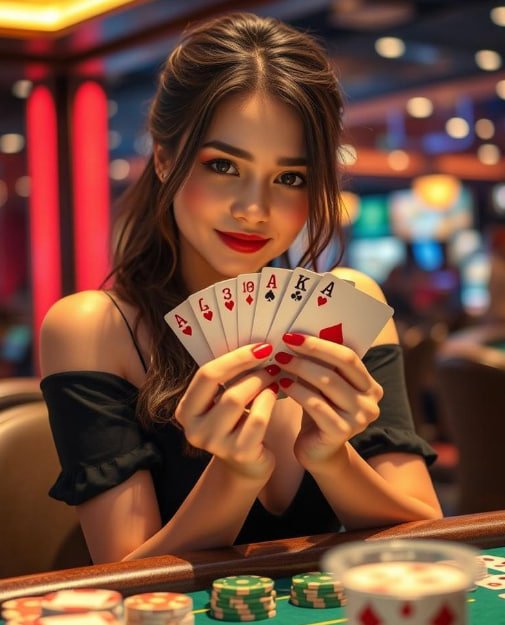 Live Baccarat Dealer ကတ်ဖြန်ပေးနေသည် burmar99 ကာစီနို
